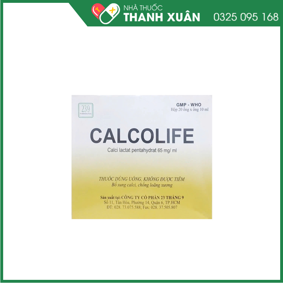 Calcolife thuốc điều trị trong trường hợp thiếu hụt hoặc bổ sung canxi